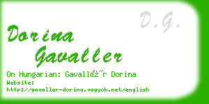 dorina gavaller business card